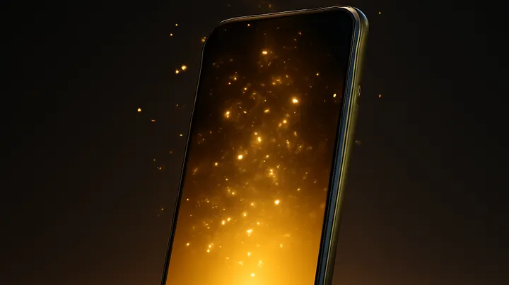 JLSIX COM Modern phone with glowing screen